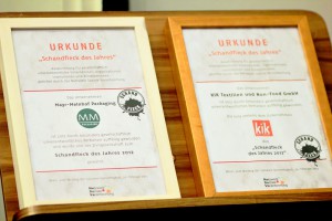 Schandfleck-Urkunden 2012